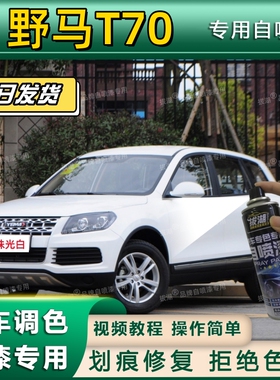 野马T70专用自喷漆防锈金属漆灰色漆面翻新划痕修复补漆笔珠光白