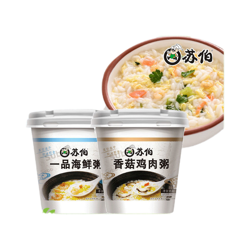 一品海鲜虾仁香菇炖鸡速食粥汤捞饭速食汤饭冻干即食代餐早餐,粮油调味/速食/干货/烘焙,速食粥,淘宝优惠券,粉丝福利购,淘宝优惠卷