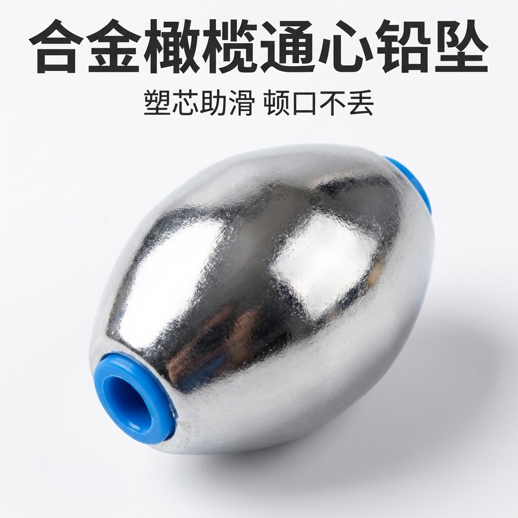 合金橄榄通心铅坠滑漂专用防挂底定位空心铅通心铅钓鱼专用空心铅