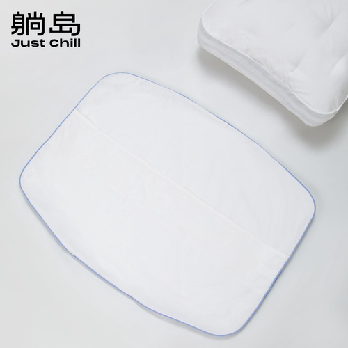 躺岛长绒棉亲肤羽绒枕枕套