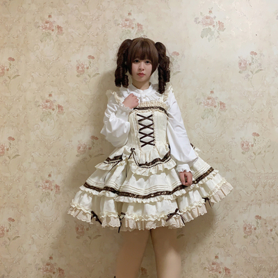 胖喵日记原创巧克力千层jsk洛丽塔日常风轻lo裙大码软妹服连衣裙