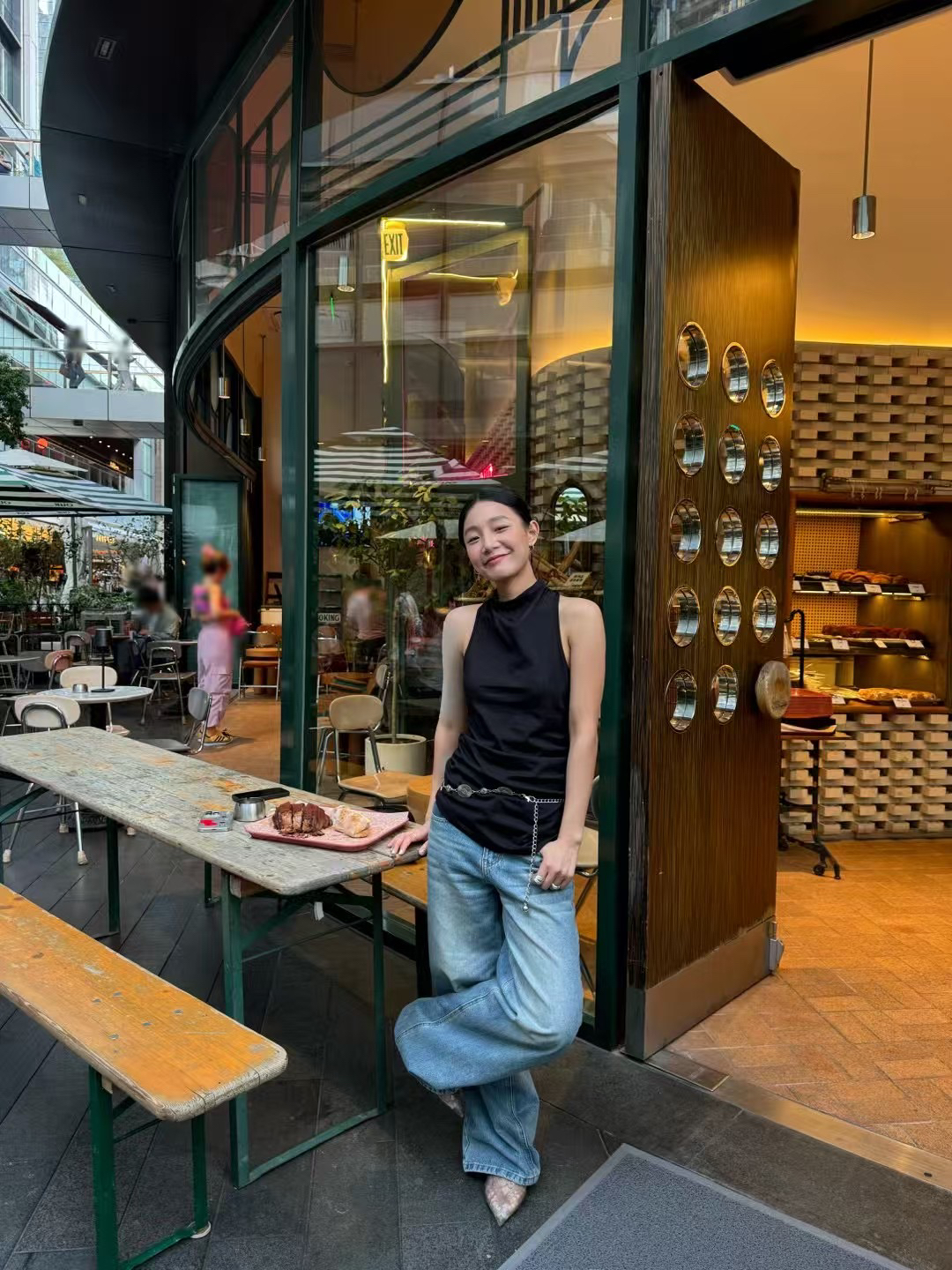 INchooseu2025拼接腰头牛仔裤