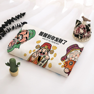 财神驾到乳胶枕套牛奶绒家用记忆枕头套40x60橡胶枕专用儿童枕套