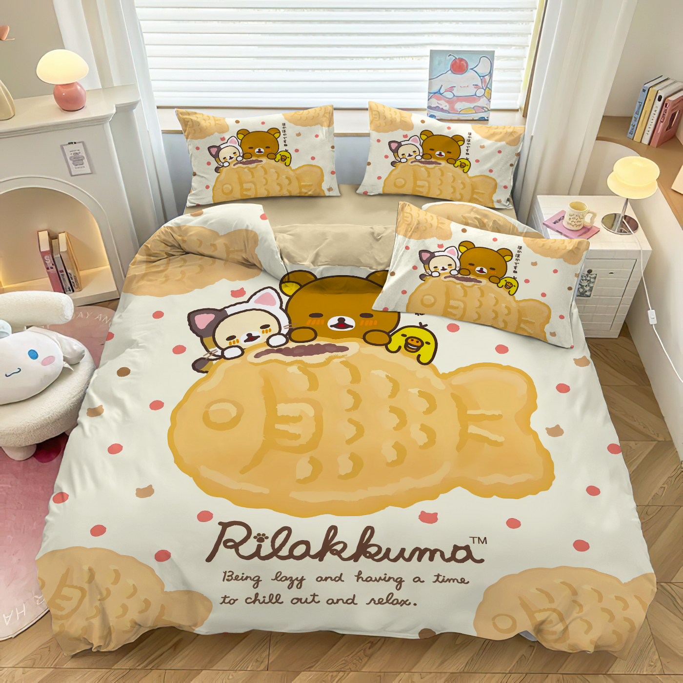 轻松熊纯棉四件套学生宿舍全棉三件套亲肤被套床单儿童房四季透气