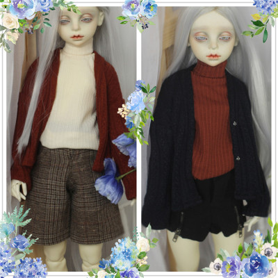 taobao agent Doll, Japanese cardigan, knitted jacket, sweater, scale 1:3, scale 1:4