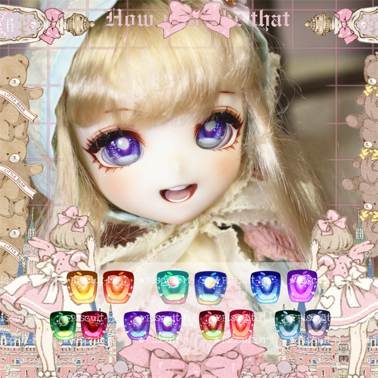 BJD娃娃imomo宇宙星球渐变卡通眼睛1/6分娃ob11定制原创眼珠软妹