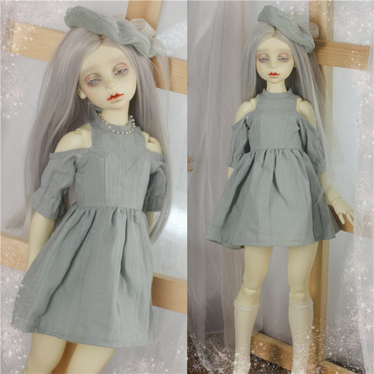 bjd娃娃娃蕾丝豆绿帽子软妹套装