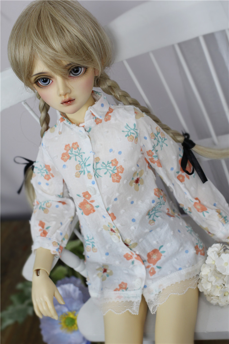 BJD娃娃碎花衬衫SD玩偶复古衬衣