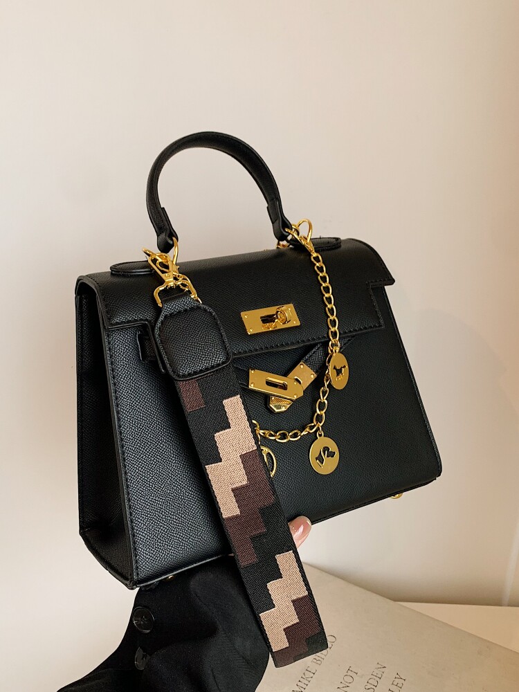 Fashion Kelly Bag Women's 2024 Autumn Winter New Korean Version Retro Fashion Shoulder Bag Niche Simple Casual Crossbody Bag