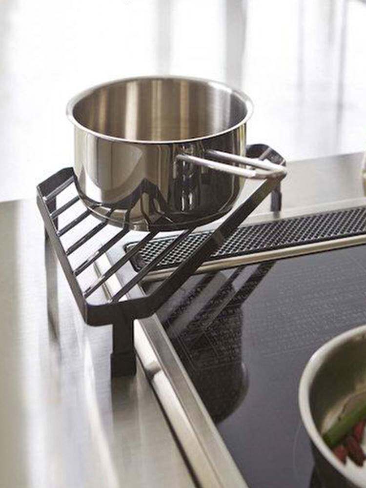 日本金属铁架厨房锅架三角置物架防烫台面转角架家用多功能收纳架
