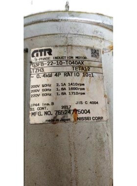 韩国威亚/起亚日精刀臂台湾G3FB-22-10-TO40AX替代电机