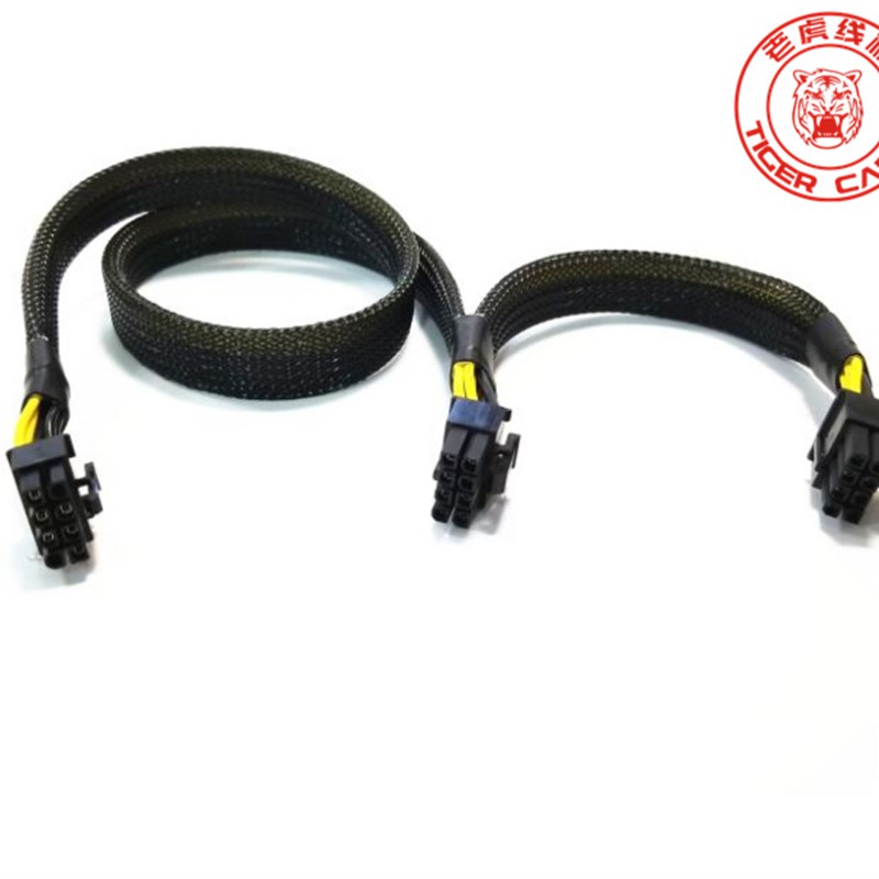 现货16AWG加粗 戴尔Dell T5810/T5820 GPU显卡供电线6P 8P电源线 - 实物图