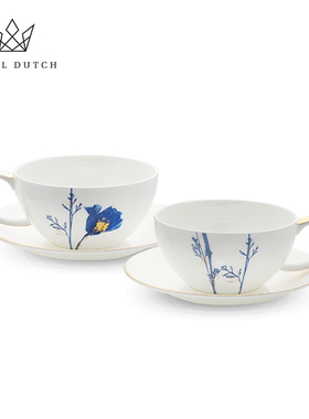 RoyalDutch皇家荷兰标本馆骨瓷咖啡杯一人壶下午茶具乔迁生日礼物