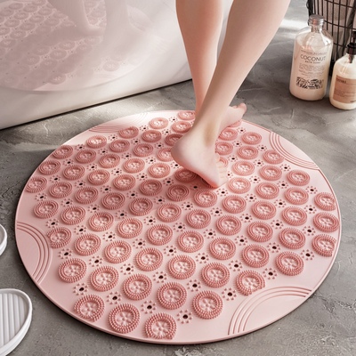 日本无印浴室洗澡防滑地垫卫生间浴缸儿童老人防摔垫TPE按摩