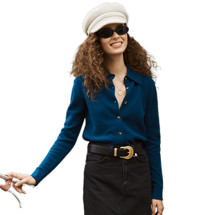 羊绒针织开衫外套女慵懒风新款毛衣2025早秋小众设计感羊毛衫上衣