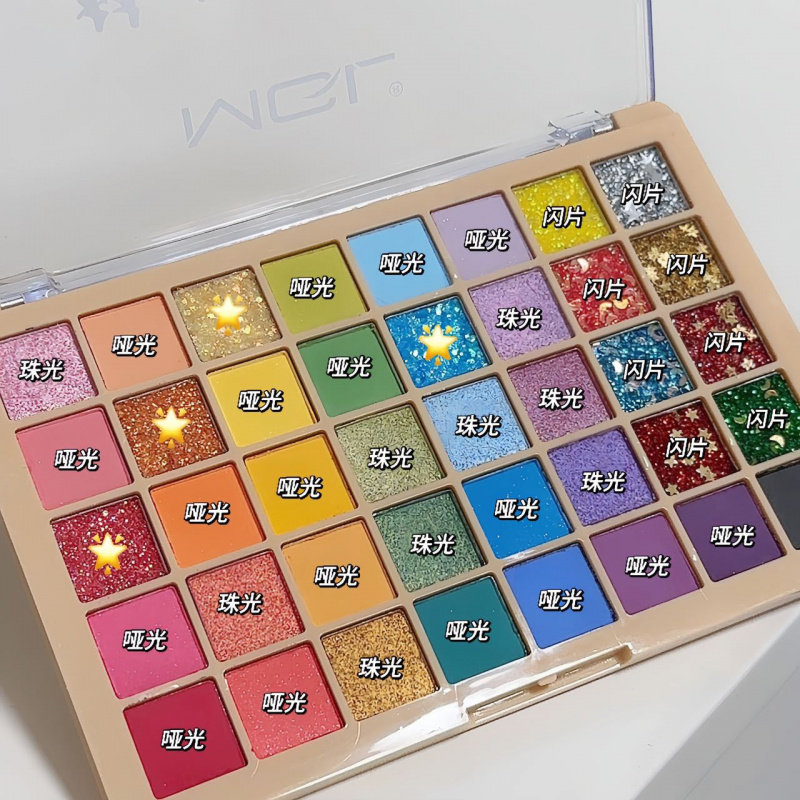 40色眼影盘彩色学生珠光亮片闪粉