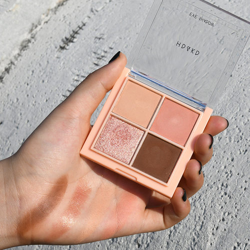 彩妆HDKD迷你四色眼影盘大地色亮