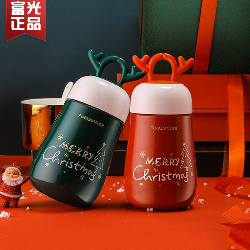 富光316不锈钢保温杯小鹿圣诞鹿儿童礼品水杯女友可爱麋鹿大肚杯