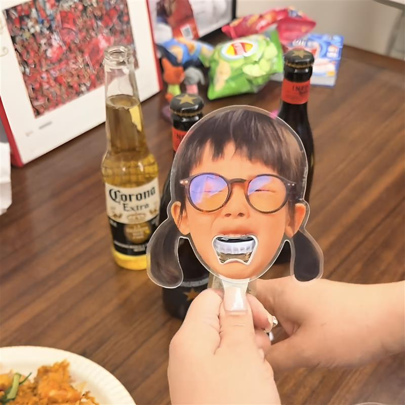 小孩哭脸开瓶器定制人脸diy表情包啤酒起子起盖器趣味整蛊道具