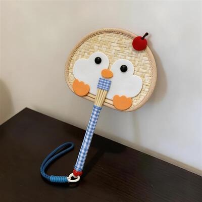 企鹅扇子蒲扇便携夏天随身小扇子家用小巧便携手工扇高颜值2026新
