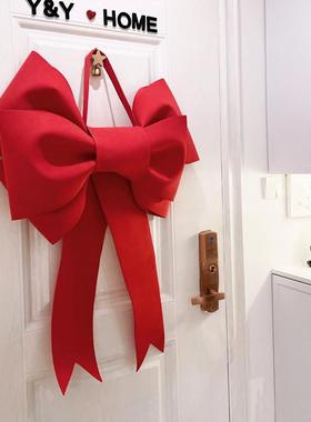 新年蝴蝶结装饰门挂材料包红色超大号2025新年元旦婚房氛围感布置