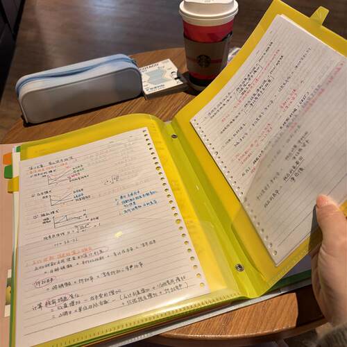 【考研好物】透明文件夹a4多功能资料夹学生专用试卷夹散纸资料册