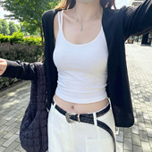 吊带背心内搭女春夏外穿带胸垫白色美背文胸一体绝美打底无袖 上衣