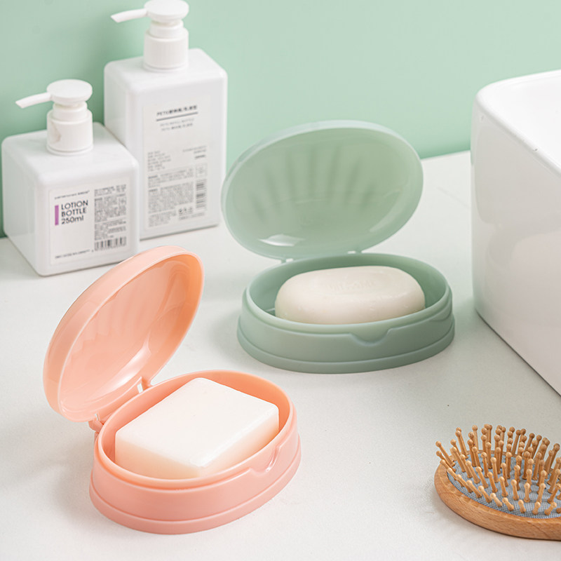 创意肥皂盒简约带盖沥水香皂架皂托浴室家用收纳置物架大号香皂盒