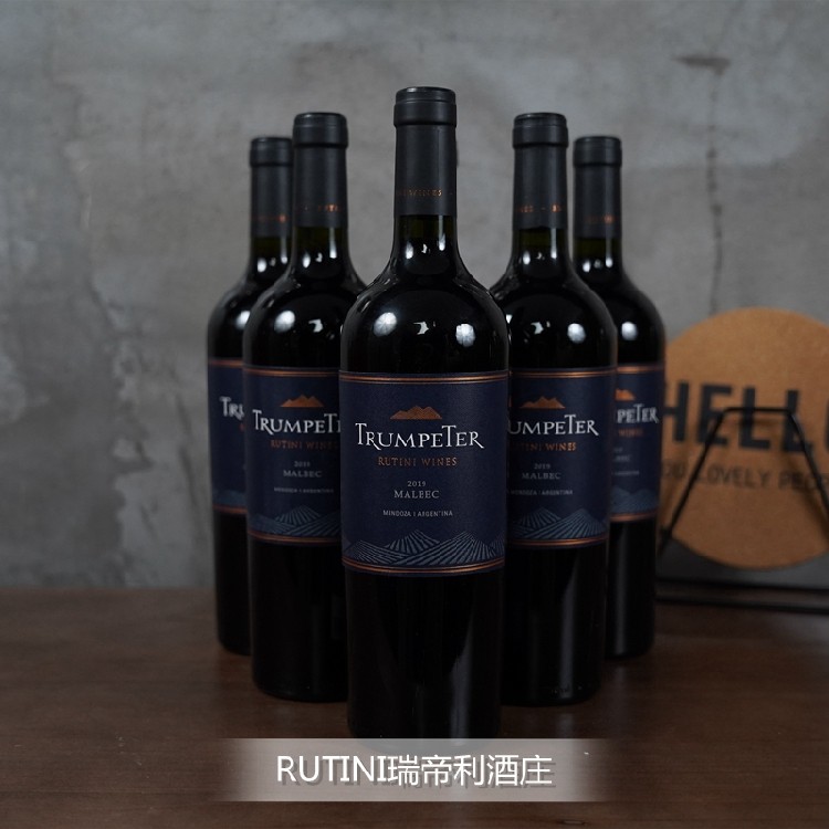 特龙蓓马尔贝克干红葡萄酒6瓶 阿根廷原瓶进口RUTINI瑞帝利好喝