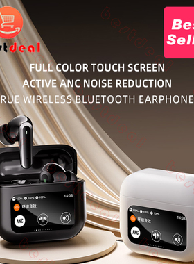 Wireless Bluetooth Earbuds Headset Color LCD Touch Screen