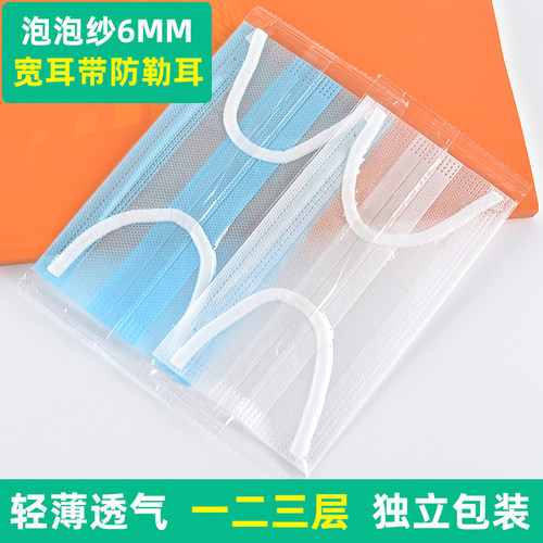 夏季薄款透气防尘二层无纺布口罩