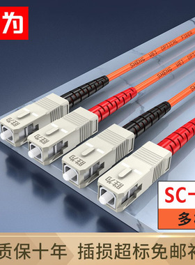 胜为 电信级光纤跳线 SC/FC/LC/ST多模双芯 62.5/125低烟无卤环保外被 收发器尾纤 FMC-201