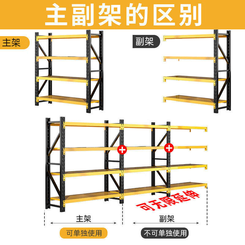 加厚货架重型多层快递超市架仓库家用置物架地下室铁架子仓储