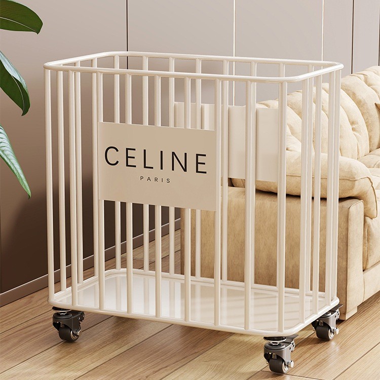 瑜伽垫收纳家用落地带轮可移动健身器材夹缝收纳筐运动工具置物架