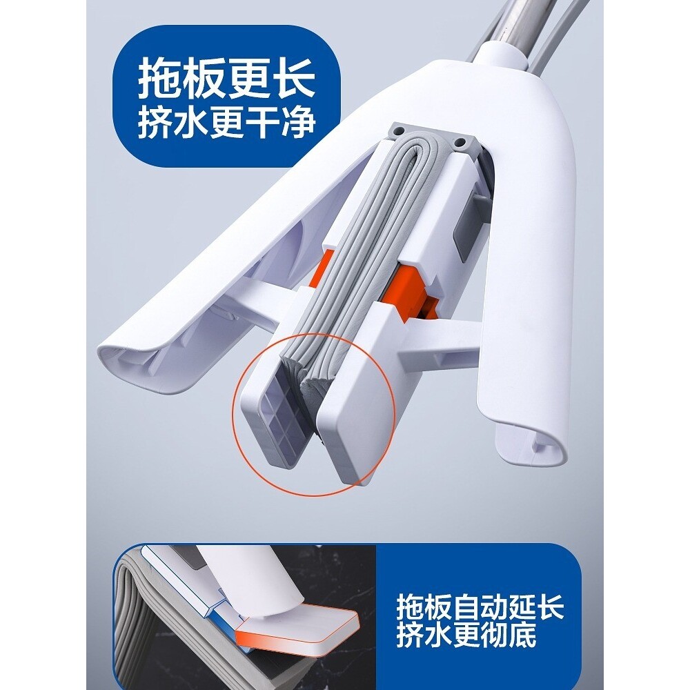 工厂 海绵拖把家用一拖2025免手洗净强吸水胶棉对折式地拖地神