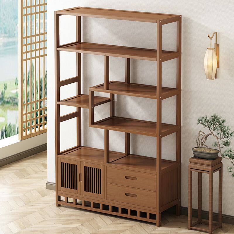 新中式博古架茶酒柜子客厅摆放柜多宝阁紫砂壶展示柜