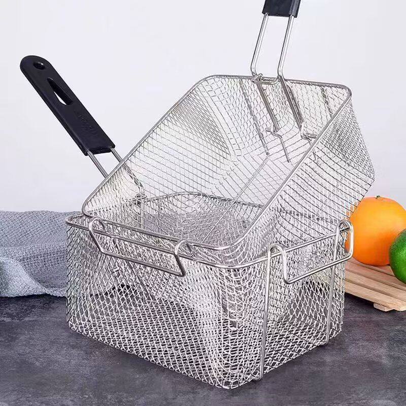 炸篮炸网九宫格串串香九格板麻辣烫不锈钢炸蓝电炸锅配件商用炸炉