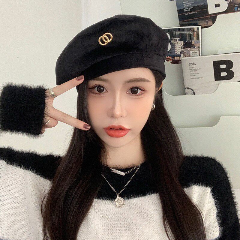 韩版薄款贝雷帽女春秋百搭八角帽显脸小日系学生ins网红画家帽潮