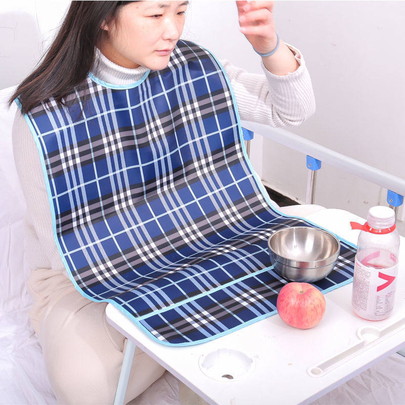 老人长期卧床神器双层成人吃饭围兜隔水防油污大号洗漱口水巾围嘴