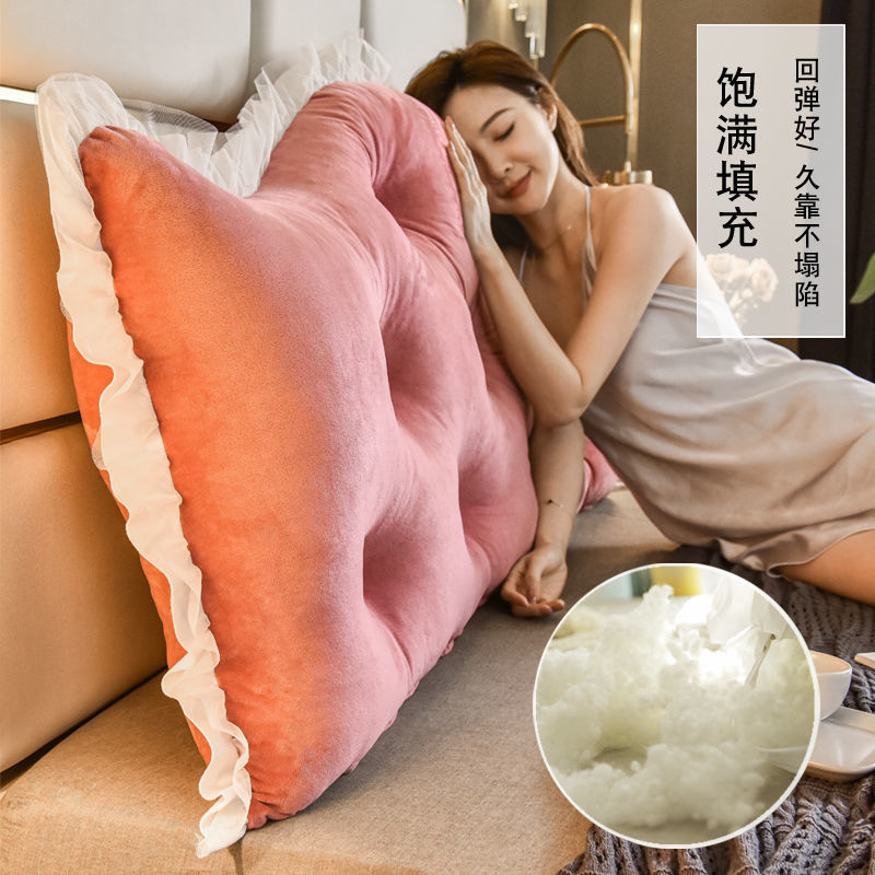 公主床头靠垫皇冠大靠背单双人榻榻米床头软靠枕可拆洗水晶绒靠垫