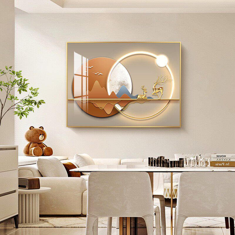 2024新款电表箱装饰画轻奢客厅电闸开关盒遮挡画免打孔配电箱挂画