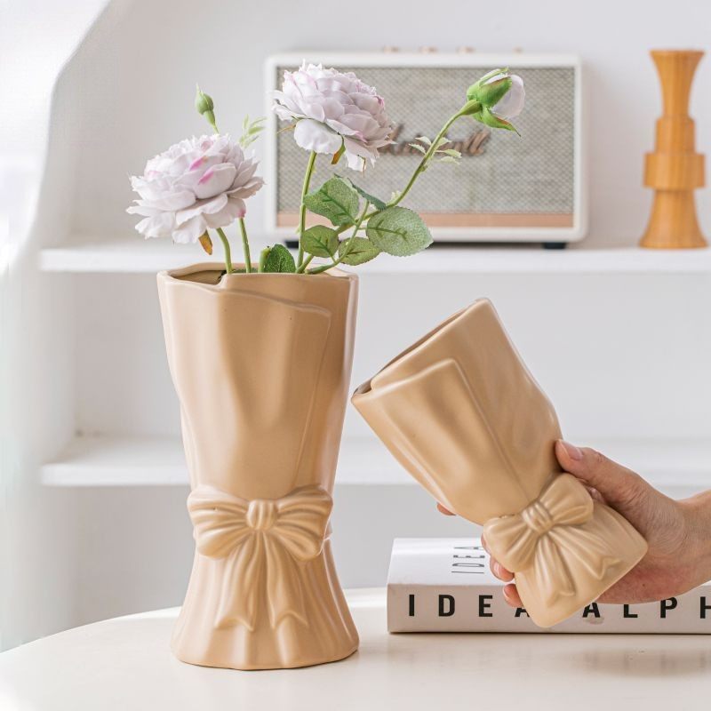 简约风陶瓷花瓶摆件水培鲜花富贵竹餐厅客厅感桌面装饰品,鲜花速递/花卉仿真/绿植园艺,花瓶,淘宝优惠券,粉丝福利购,淘宝优惠卷