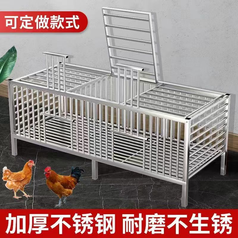 不锈钢鸡笼鸭鹅猫狗兔笼移动家用大小号加密加厚养殖厂直销特大号