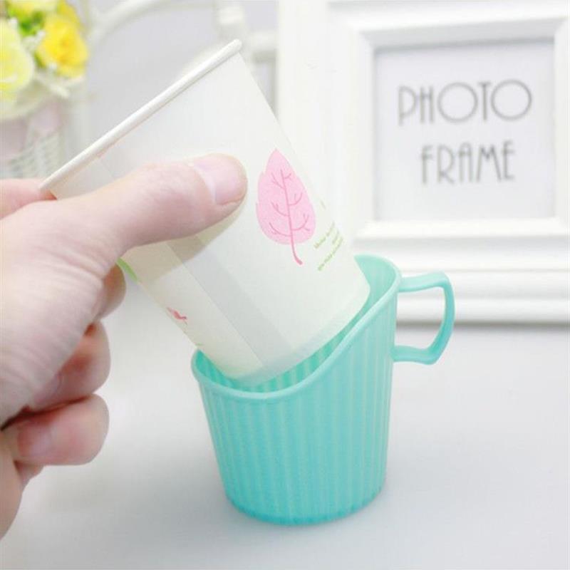 一次性杯子杯套 加厚塑料杯托防烫手隔热纸杯托 杯架