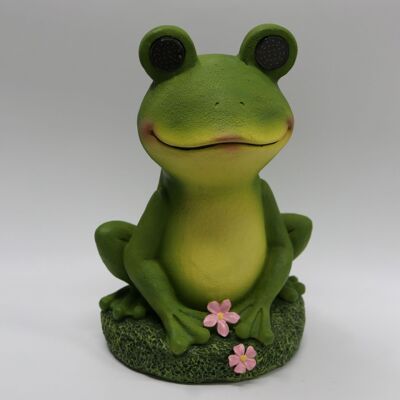 30CM青蛙眼睛转动太阳能灯摆件户外阳台景观装饰动物树脂摆件