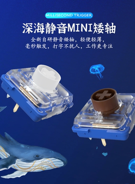 凯华Kailh静音矮轴消音安静机械键盘粉孤岛鲸落MINI1353Hitbox