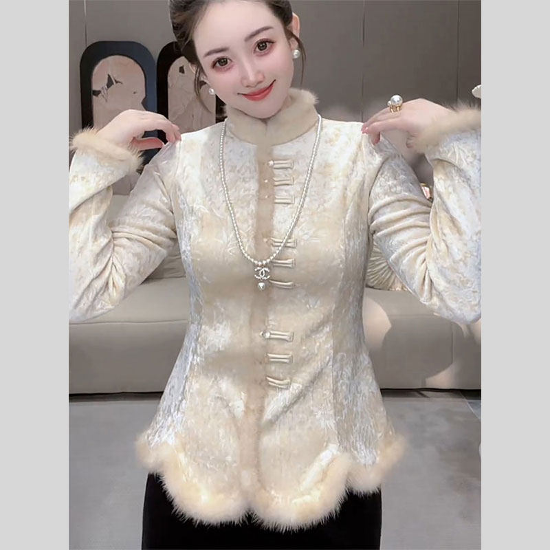 爆款独特漂亮的初冬外套上衣新中式国风唐装禅意衬衫2025秋冬新款