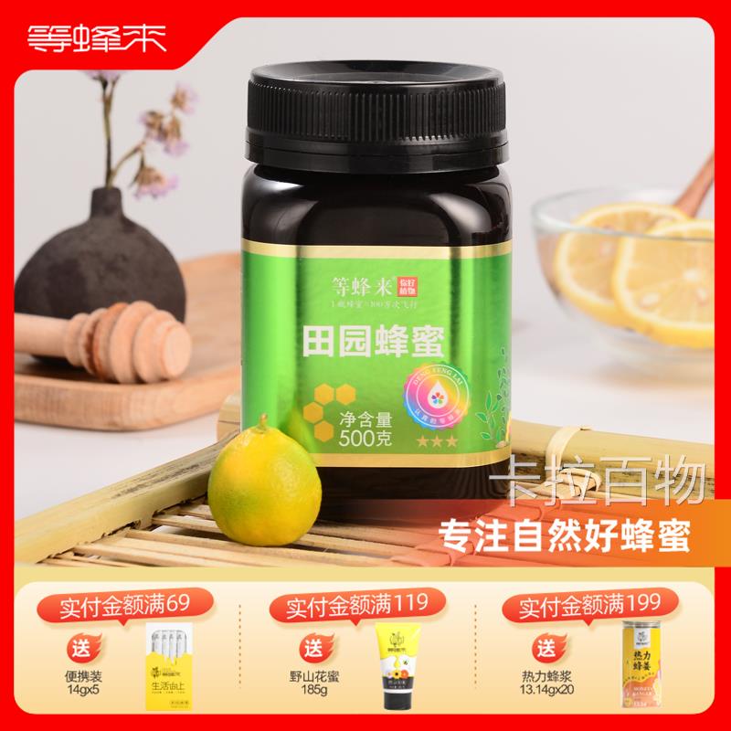 等蜂来 一级田园百花蜂蜜500g实惠家庭装 自然成熟活性酶值高