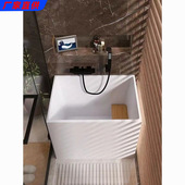 浴缸亚克力迷你网红浴缸小户型一体 浴缸家用可移动日式 新款 独立式