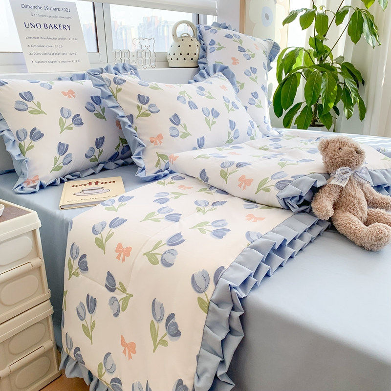 summer fresh Summer quilt Four piece suit lace ins Summer Wind Was cooler summer quilt dormitory Single quilt The quilt corein the Bedclothes , Quilt, Synthetic quilt category - from Buy2taobao.com to provide professional Taobao agent buy service